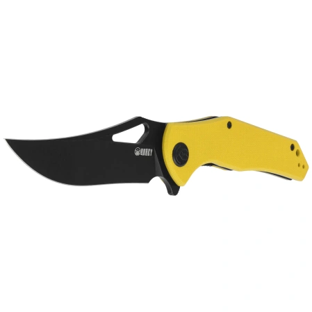 Kubey Phemius Knife Yellow G10, Blackwashed 14C28N (KU149E)
