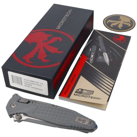 Nóż składany Microtech Socom Ram-Lok S/E Cerakote Storm Aluminium, Cerakote Storm M390MK by Tony Marfione (160RL-1FRCSM-Z13)