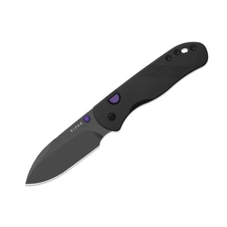 Kizer Drop Bear 292 AirTi Knife Black Aluminum, Gray PVD M390 by Azo (K3619.292BD3)