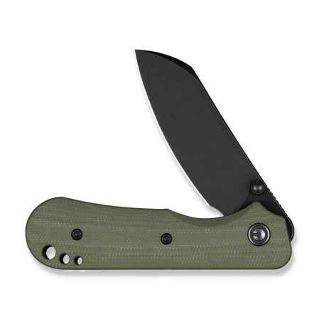 Civivi Crabby Knife OD Green G10, Black Stonewashed 14C28N by Ken Onion Jr. (C24055-1)