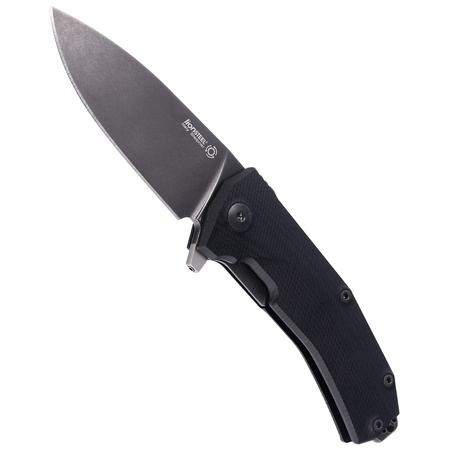LionSteel KUR Knife Black G10, Black PVD/Stonewashed Sleipner by Molletta (KUR BBK)