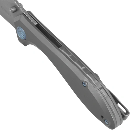 Nóż składany Kubey Ruckus Gray Titanium, Beadblasted CPM 20CV by Sherif Manganas (KB314Q)