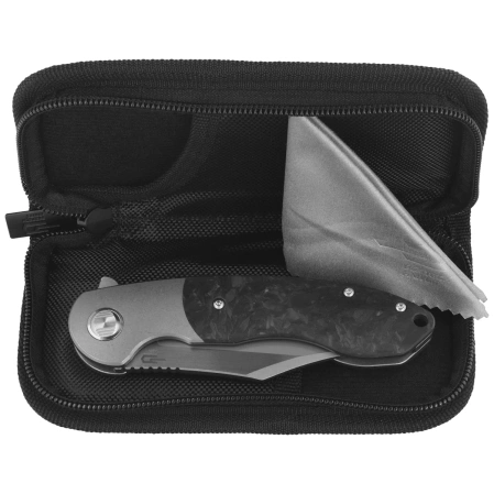 Bestech Bowietie Grey Titanium/Carbon Fiber, Stonewashed/Satin M390 (BT1906A)