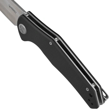 Kubey Flash Knife Black G10, Satin San Mai M2 (KU158O)