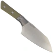Microtech Santoku 6'' Kitchen Knife Titanium Bolster/OD Green G10, Stonewashed M390MK (3200B-10OD)