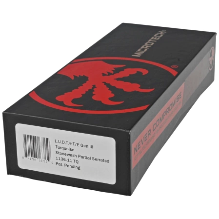 Microtech LUDT Gen III T/E Automatic Knife Turquoise Aluminum, Stonewashed P/S M390MK by Tony Marfione (1136-11TQ)