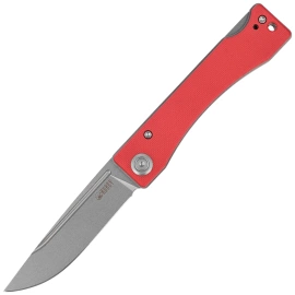 Kubey Akino Knife Red G10, Beadblasted 14C28N by Tiguass (KU2102F)
