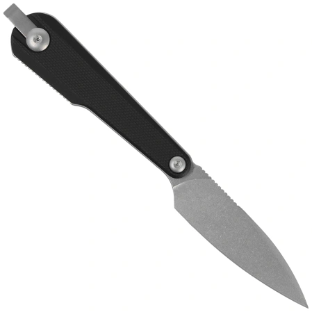Kubey YAG SP Knife Black G10, Beadblasted 14C28N by Ostap Hel (KU452A)