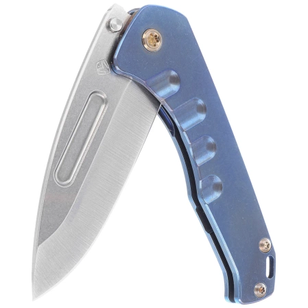Nóż składany Medford Praetorian Slim D/P, Blue Titanium, Bronze HW/Clip, Tumbled S45VN by Greg Medford (MK2084TD-37A2-T1C1-Q4)