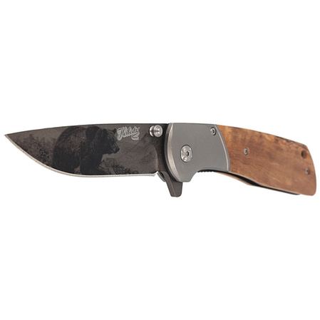 Herbertz CJH Olive Wood hunting knife 3D motif, Bear (44161 - 55010)