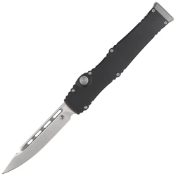 Nóż automatyczny OTF Microtech Halo VII S/E Marfione Select Black Hard Anodized Aluminium, Stonewashed M390MK by Tony Marfione (1350-10MS1)
