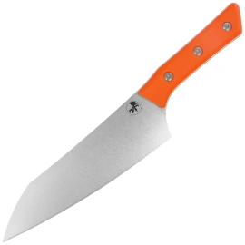 Nóż kuchenny Microtech Chef 8'' Ember G10, Stonewashed M390MK (3000-10EM)