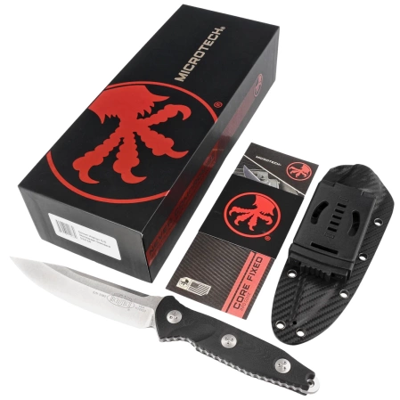 Microtech Socom Alpha S/E Black G10, Stonewashed by Tony Marfione (113-10)