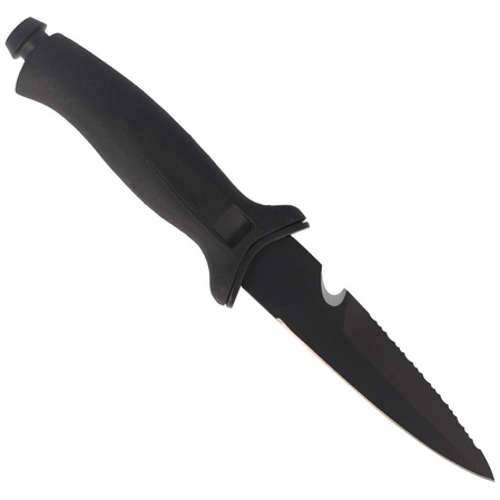 Nóż nurkowy MAC Aquatys Stiletto 2 Black PP-TPE, Black Idroglider W 1.4060