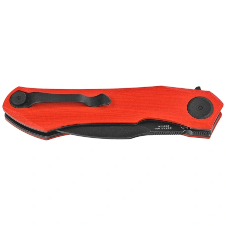 Bestech Ivy Red G10, Black Stonewashed 14C28N by Ostap Hel (BG59D)