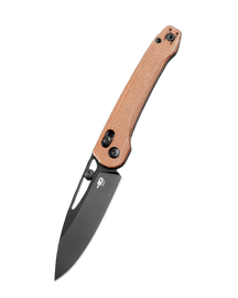Nóż składany Bestech Cobber Brown Micarta, Black PVD 14C28N by Happy as Larry (BG68F)