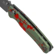 Nóż składany Bestechman Cicada's Wing Zombie Green Aluminium, Gray PVD / Stonewashed 14C28N (BMK06-C-10)