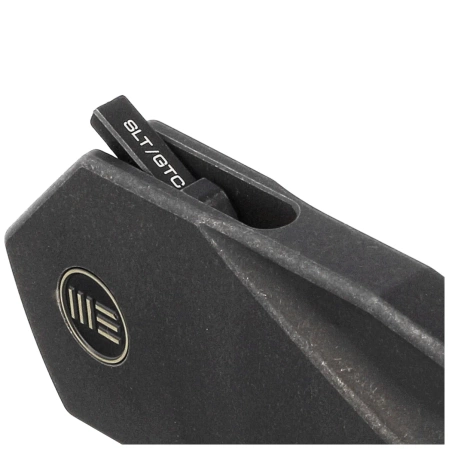 WE Knife Solid Black Titanium, Black Stonewashed CPM 20CV by Gustavo T. Cecchini (WE22028-1)