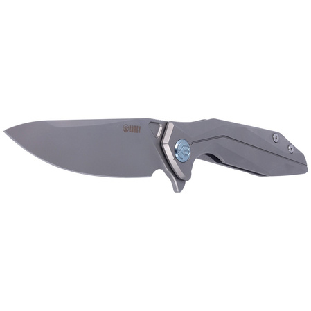 Nóż składany Kubey Nova Frame Lock Gray Titanium, Beadblasted 14C28N (KB235F)