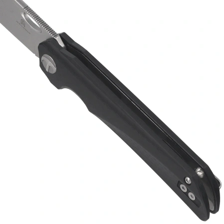 Bestechman Smuga Knife Black G10 with Carbon Fiber Pattern, Stonewashed AEB-L by Kombou (BMK22A)