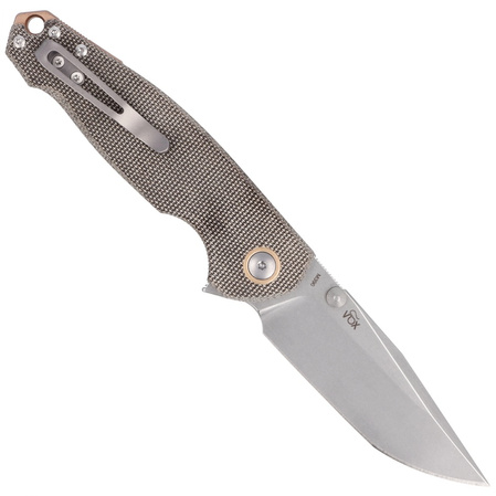 Viper Katla Green Canvas Micarta, Stonewashed M390 by Jesper Voxnæs Knife (V5982CG)