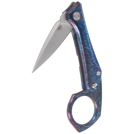 Bestech Duci Knife Flamed Titanium, Satin CPM 20CV by Ostap Hel (BT2605D)