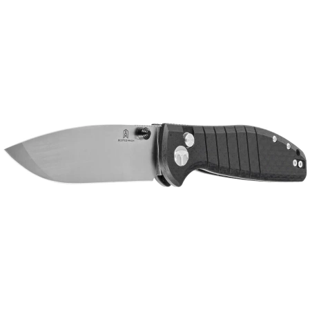 Bestechman Knife Goodboy Black Shredded G10, Stonewashed/Satin D2 by Keanu Alfaro (BMK04K)