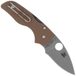 Spyderco Lil' Native Compression Lock Sprint Run Knife Brown G-10, Stonewashed CPM 15V by Eric Glesser (C230GPBN15V)