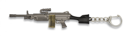 Barbaric Submachine Gun Keychain, Grey Zamak (09873)