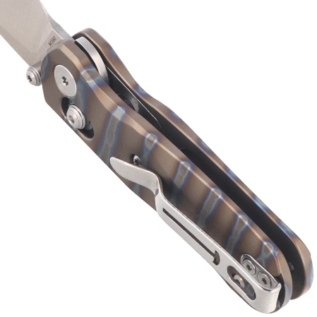 Bestechman Sprite Knife Flamed Titanium, Stonewashed/Satin M390 (BMK21C)