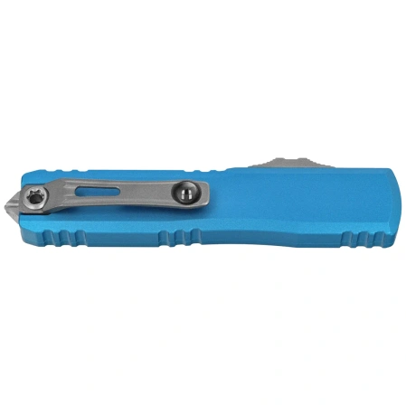 Microtech Ultratech Gen IV D/E OTF Knife Blue Aluminum, Stonewashed M390MK by Tony Marfione (11224-10BL)