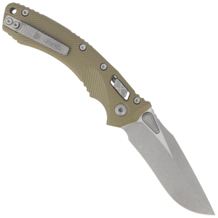 Nóż składany Microtech Amphibian Ram-Lok S/E OD Green Fluted G10, Apocalyptic M390MK by Tony Marfione (137RL-10APFLGTOD)
