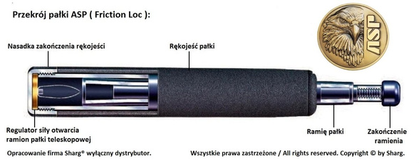 Pałka teleskopowa ASP F16AF Friction 16'' Foam, Airweight (52212)