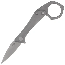 Nóż składany Bestech Duci Dark Gray Titanium, Dark Bead Blasted Stonewashed CPM 20CV by Ostap Hel (BT2605B)
