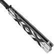 Third Decor Habitat Balisong Knife Grey/Black Aluminum, Black 420 (12313)