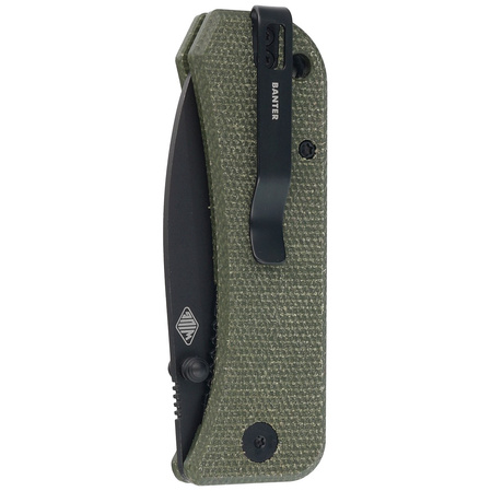 WE Knife Banter Green Micarta, Black Stonewashed CPM S35VN by Ben Petersen (2004J)