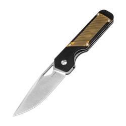 Kizer Militaw Knife Black G10 / Yellow PEI, Satin 154CM by Jonathan Styles (V3634C1)