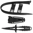 Nóż nurkowy MAC Apnea 9 BE Black Skeletonized, Black PTFE W 1.4060