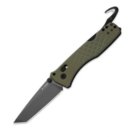 Kizer Aegis T Knife Olive Green G10, Grey Stonewashed AEB-L by Azo (V3774CTA2)