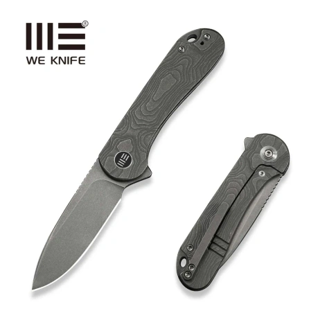 WeKnife Elementum Flipper Gray Titanium, Gray Stonewashed MagnaCut (WE18062X-2)