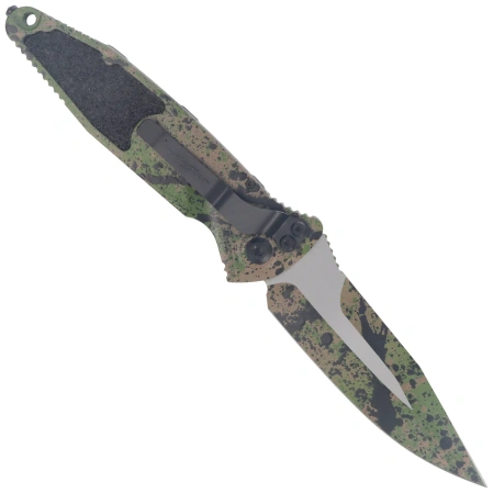 Microtech Socom Elite Auto S/E Signature Automatic Knife Tan-Black-OD Green Splatter Aluminium, Tan-Black-OD Green Splatter M390MK by Tony Marfione (160A-1ODTABKSPLSS)