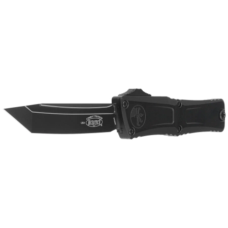 Microtech Combat Troodon Gen III T/E OTF Knife Black Aluminum, Tactical M390MK by Tony Marfione (1144-1T)