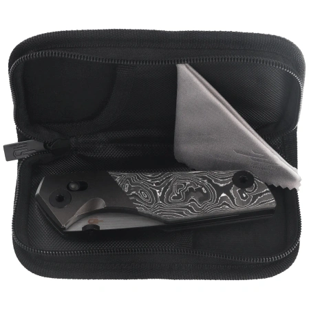 Bestech Knife Cetus Bronze Black Titanium / Carbon Fiber, Black PVD / Satin M390 by Poltergeistworks (BT2304C)