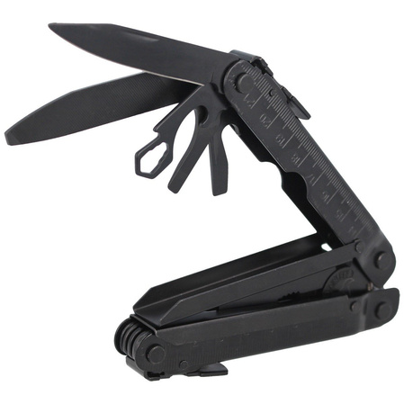 BF-200, a full-size Multi-Tool from BlackFox. Covered with a matt Titanium Coating, used in multitools for uniformed services. Part of the individual equipment of a policeman, soldier, paramedic, firefighter. Thanks to the case, you have it at hand.