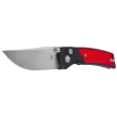 Nóż składany Bestechman Icebreaker Black Aluminum / Red G10, Satin D2 (BMK16A)