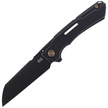 WE Knife Mini Buster Antique Bronze Titanium, Black Stonewashed CPM 20CV by Snecx Tan (2003B)