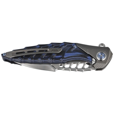 RikeKnife Thor 7 Integral Titanium Black/Blue G10, Satin 154CM (RK-THOR7-BB)