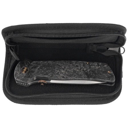 Fox Original Gangster LE No 311/350 Dark Matter Fat Carbon, Satin Elmax by Bob Terzuola Knife (FX-ATC-OG01 CFMC)