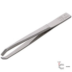 Tweezers bent straight YES Solingen 80mm Nickel plated (96114)