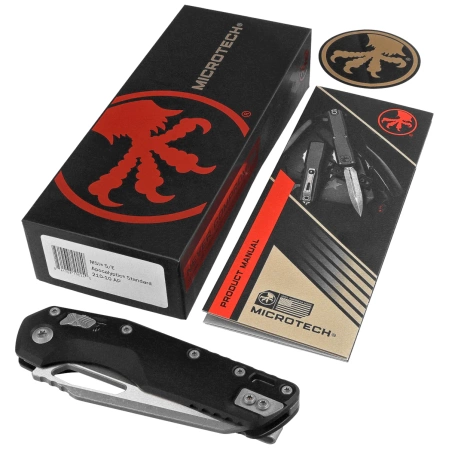 Microtech MSI S/E Knife Black Slab Side Aluminum, Apocalyptic M390MK by Tony Marfione (210-10AP)